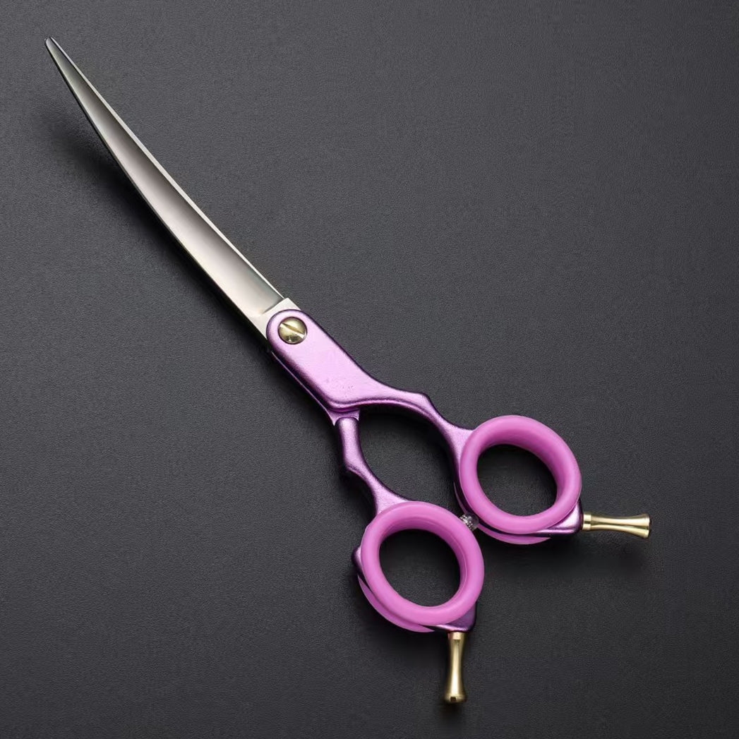 6.5" Dog Grooming Curved Scissors 4 Colors