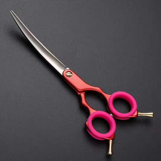 6.5" Dog Grooming Curved Scissors 4 Colors