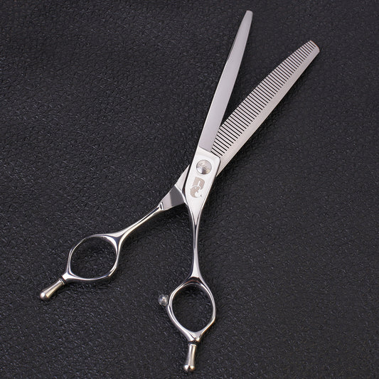 7'' Japan 440C Steel Curved Thinners Dog Grooming Scissor DC909