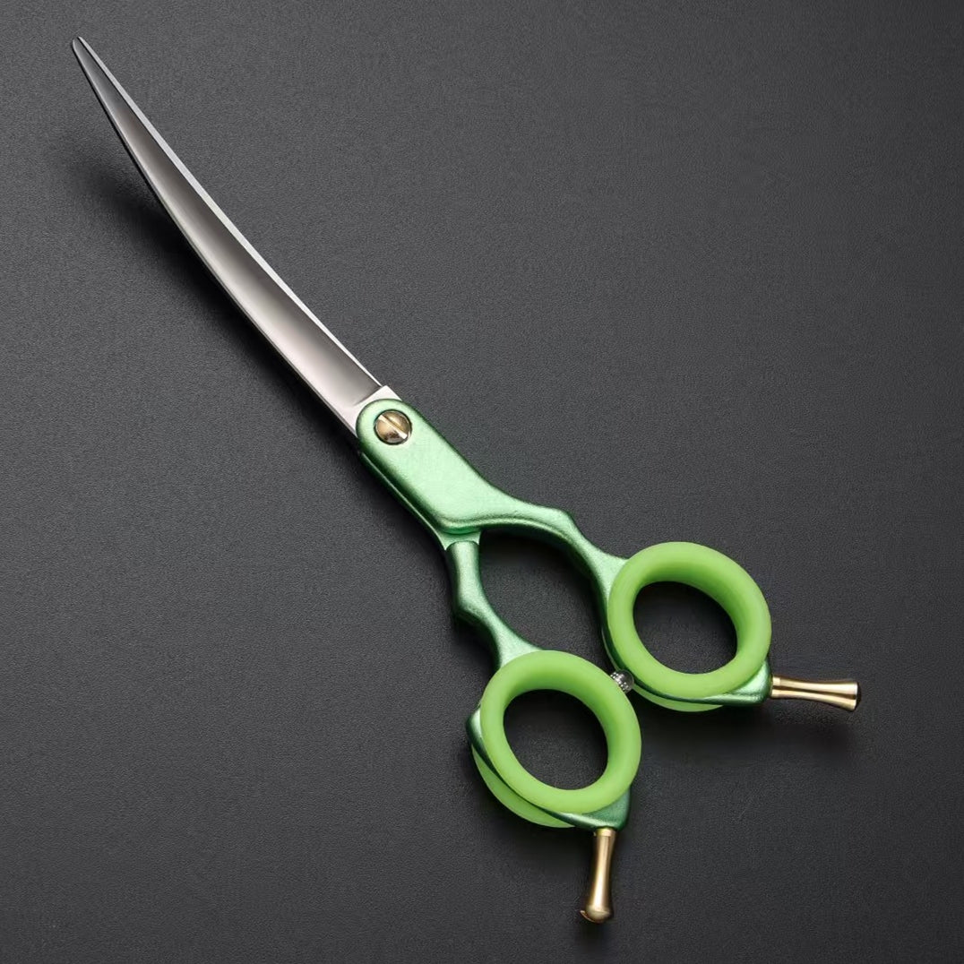 6.5" Dog Grooming Curved Scissors 4 Colors